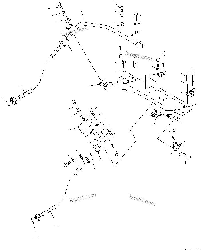 Komatsu parts book diagram for PC300-6Z S/N 30001-UP (Custom Spec.): ATTACHMENT LINE (CROSS VALVE AND BRACKET) (FOR RAMMER BREAKER)(#33234-)