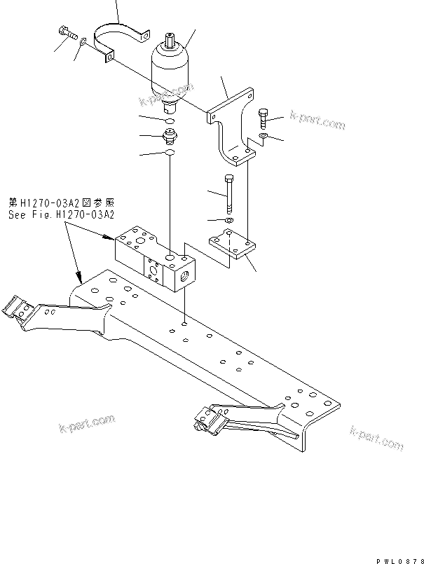 Komatsu parts book diagram for PC300-6Z S/N 30001-UP (Custom Spec.): ATTACHMENT LINE (ACCUMULATOR) (FOR BREAKER)(#33001-)