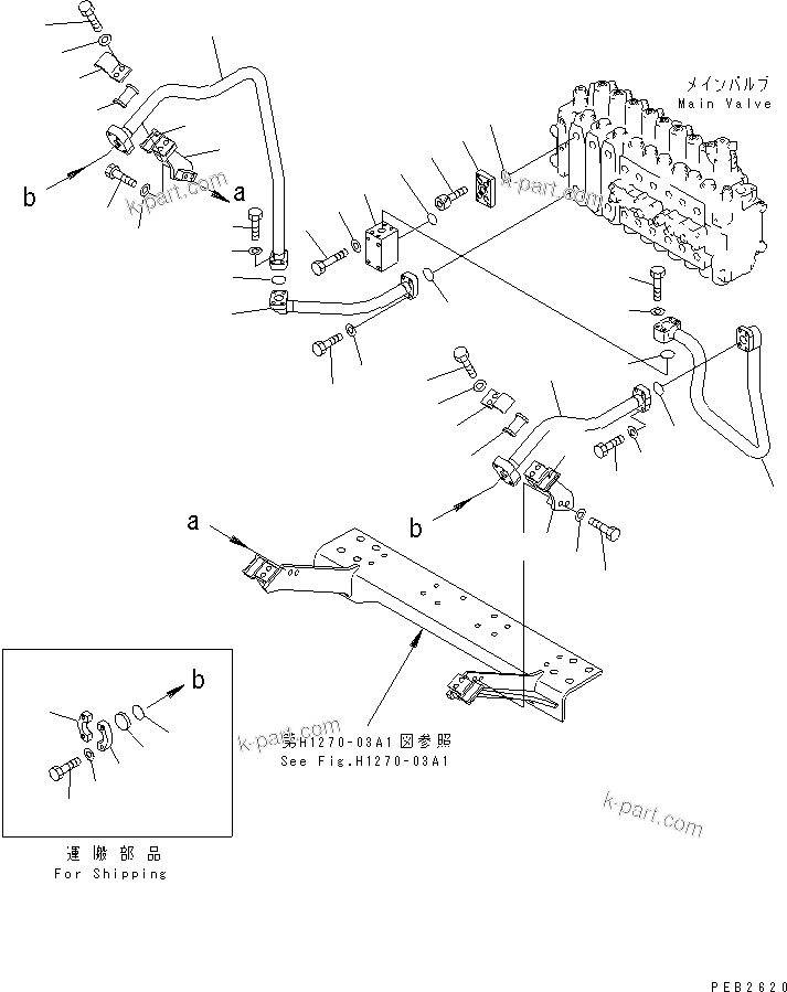 Komatsu parts book diagram for PC300-6Z S/N 30001-UP (Custom Spec.): ATTACHMENT LINE (2 ACTUATOR)(#30001-32999)