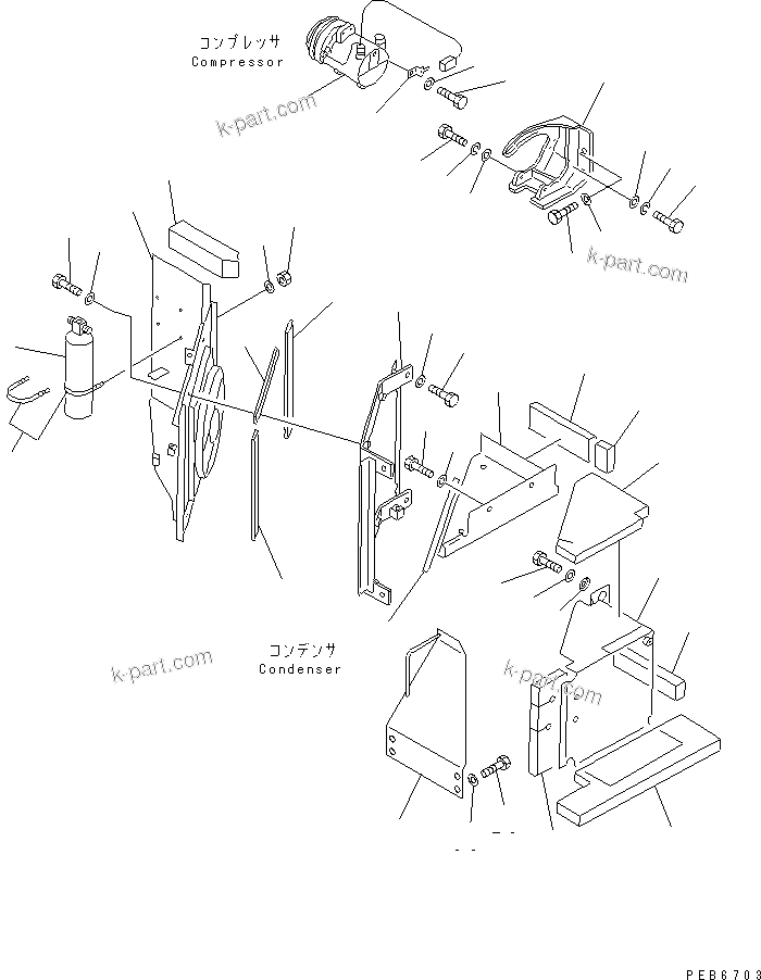 Komatsu parts book diagram for PC300-6Z S/N 30001-UP (Custom Spec.): AIR CONDITIONER (UNIT)(#30638-32999)