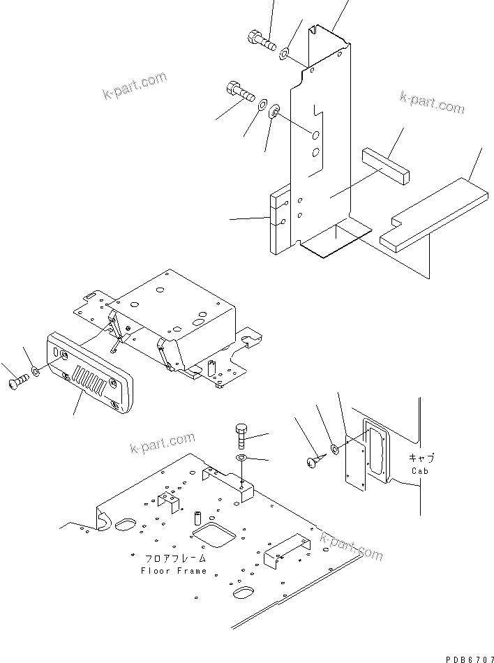 Komatsu parts book diagram for PC300-6Z S/N 30001-UP (Custom Spec.): HEATER LESS(#30850-32999)