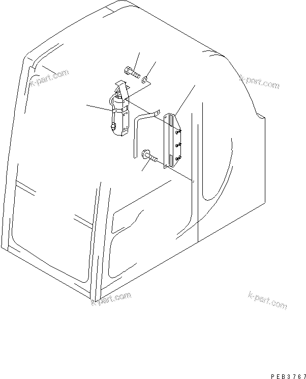 Komatsu parts book diagram for PC300-6Z S/N 30001-UP (Custom Spec.): EXTINGUISHER (JAPANESE)