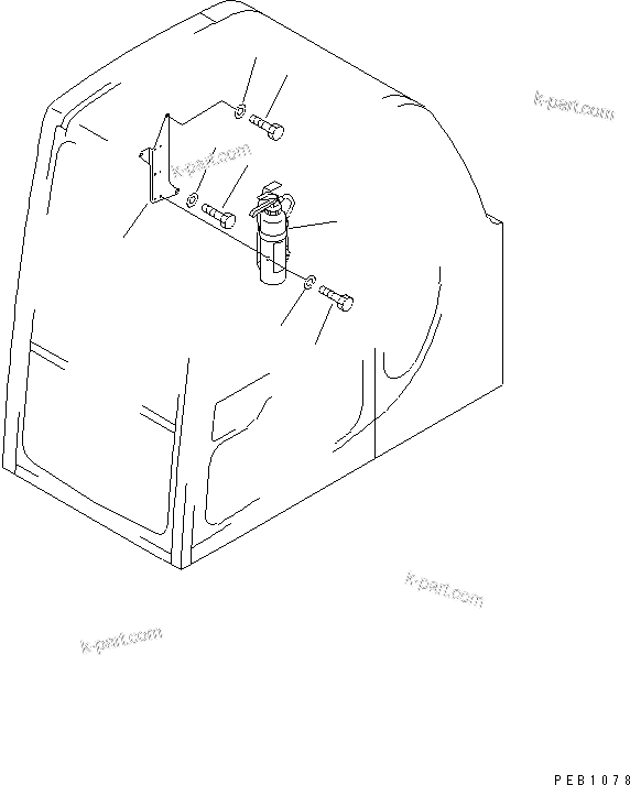 Komatsu parts book diagram for PC300-6Z S/N 30001-UP (Custom Spec.): EXTINGUISHER (RUSSIAN)(#30001-33794)