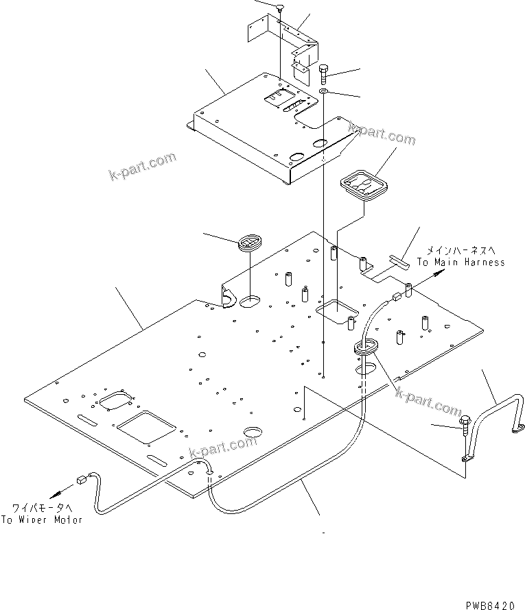 Komatsu parts book diagram for PC300-6Z S/N 30001-UP (Custom Spec.): FLOOR FRAME(#33001-33465)
