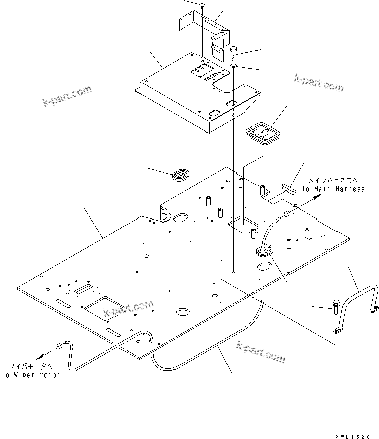 Komatsu parts book diagram for PC300-6Z S/N 30001-UP (Custom Spec.): FLOOR FRAME(#33466-34109)