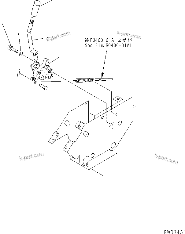 Komatsu parts book diagram for PC300-6Z S/N 30001-UP (Custom Spec.): FLOOR (PPC TRAVEL LINE)(#33001-)