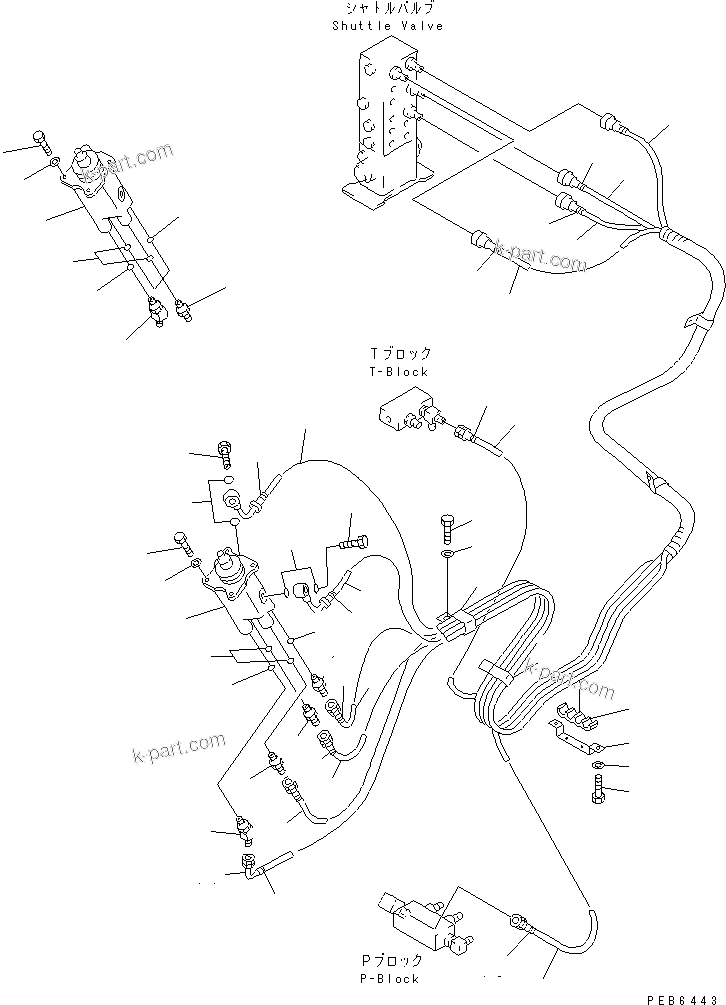 Komatsu parts book diagram for PC300-6Z S/N 30001-UP (Custom Spec.): FLOOR FRAME (PPC WORK LINE)(#30638-32999)