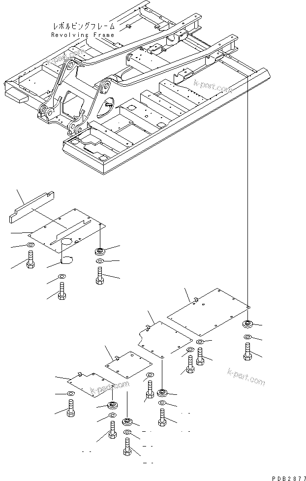 Komatsu parts book diagram for PC300-6Z S/N 30001-UP (Custom Spec.): UNDER COVER (REVOLVING FRAME)(#30139-32999)