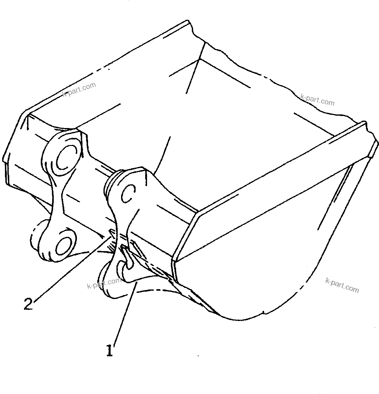 Komatsu parts book diagram for PC300-6Z S/N 30001-UP (Custom Spec.): HOOK (FOR HEAVY DUTY BUCKET)(#30001-30072)