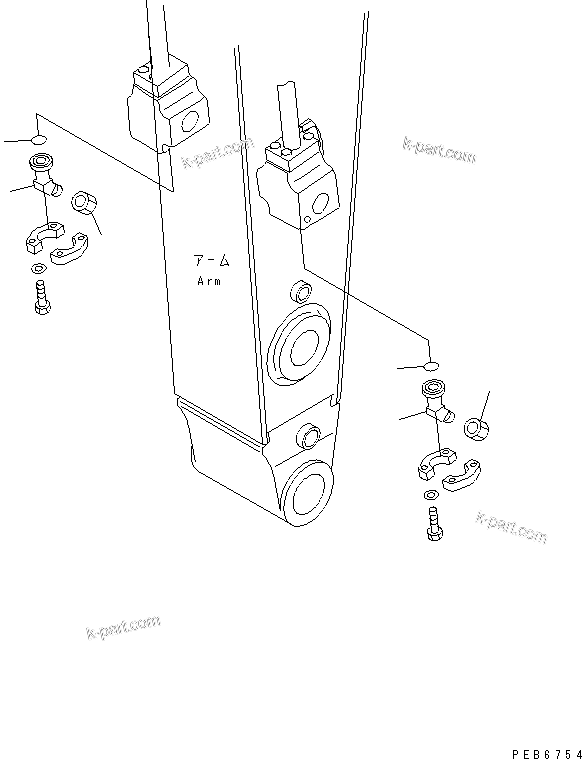 Komatsu parts book diagram for PC300-6Z S/N 30001-UP (Custom Spec.): BREAKER ADAPTER (FOR OKADA)