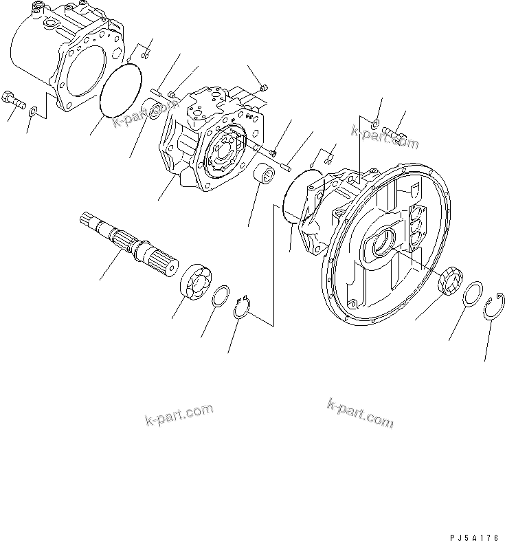 Komatsu parts book diagram for PC300-6Z S/N 30001-UP (Custom Spec.): MAIN PUMP (2/10)(#33001-)