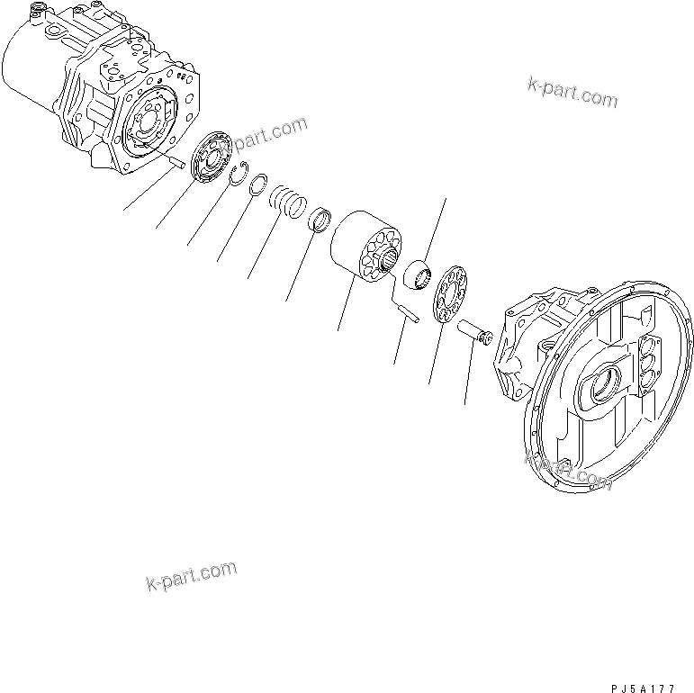 Komatsu parts book diagram for PC300-6Z S/N 30001-UP (Custom Spec.): MAIN PUMP (3/10)(#33001-)