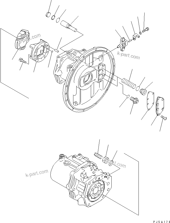 Komatsu parts book diagram for PC300-6Z S/N 30001-UP (Custom Spec.): MAIN PUMP (4/10)(#33001-)