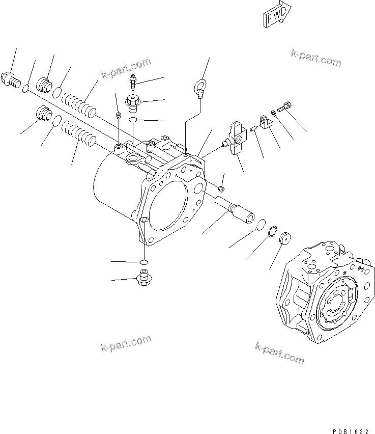 Komatsu parts book diagram for PC300-6Z S/N 30001-UP (Custom Spec.): MAIN PUMP (5/9)(#30001-32999)
