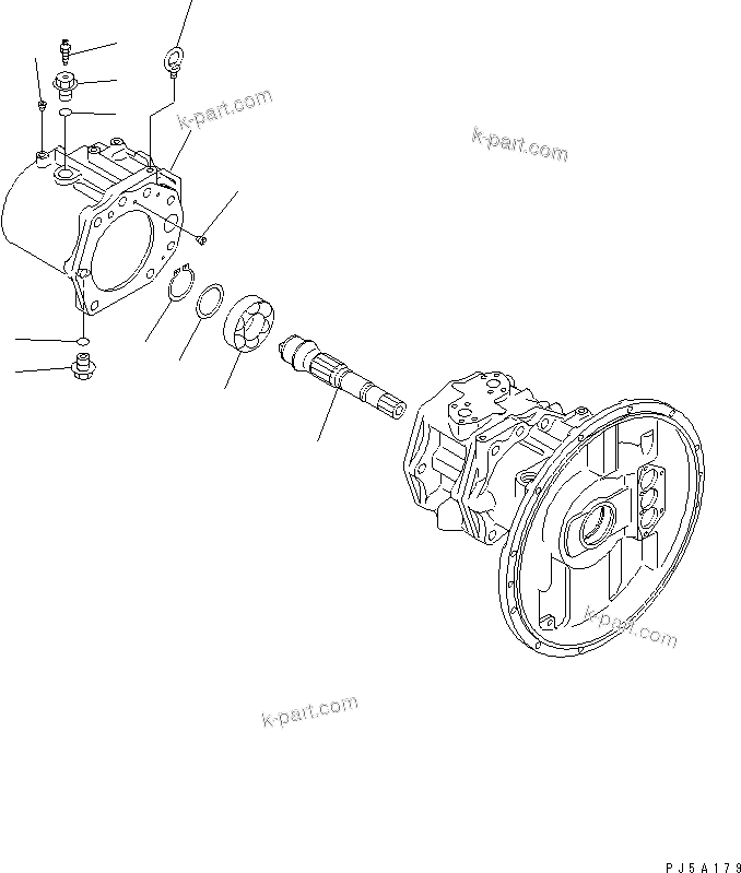 Komatsu parts book diagram for PC300-6Z S/N 30001-UP (Custom Spec.): MAIN PUMP (5/10)(#33001-)