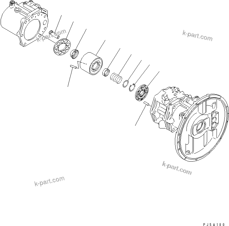 Komatsu parts book diagram for PC300-6Z S/N 30001-UP (Custom Spec.): MAIN PUMP (6/11) (MIZUGURI SPEC.)(#33920-)