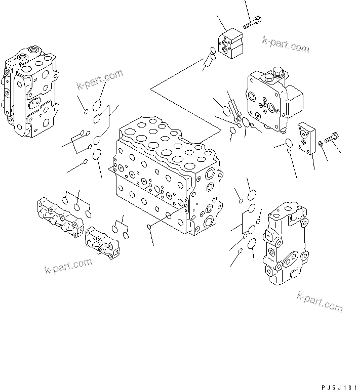 Komatsu parts book diagram for PC300-6Z S/N 30001-UP (Custom Spec.): MAIN VALVE (1-ACTUATOR) (2/12)(#30139-)