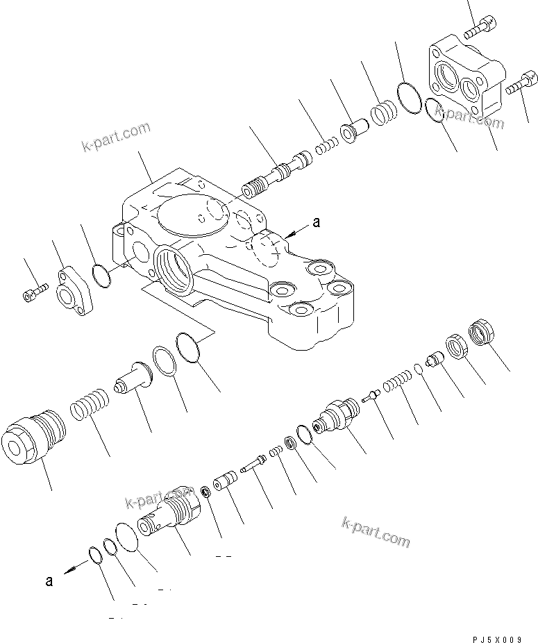 Komatsu parts book diagram for PC300-6Z S/N 30001-UP (Custom Spec.): BURST VALVE (FOR BOOM CYLINDER)(#30850-)