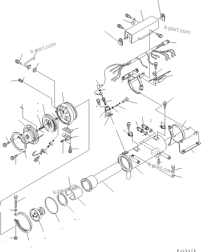 Komatsu parts book diagram for PC300-6Z S/N 30001-UP (Custom Spec.): PRE-HEATER (HEATER ASS'Y)(#30139-)