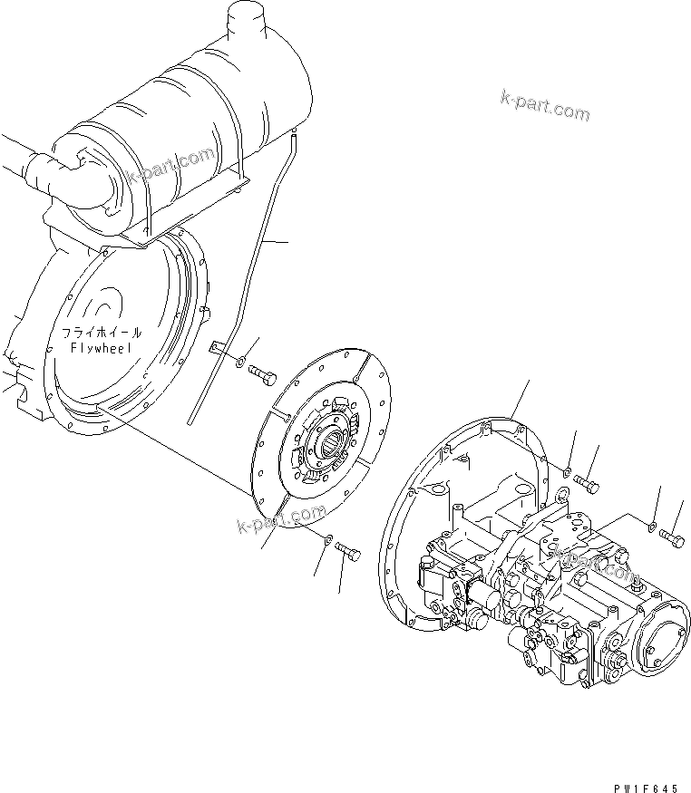 Komatsu parts book diagram for PC300-6 S/N 30001-UP: DUMPER ? PUMP AND TUBE(#34128-)