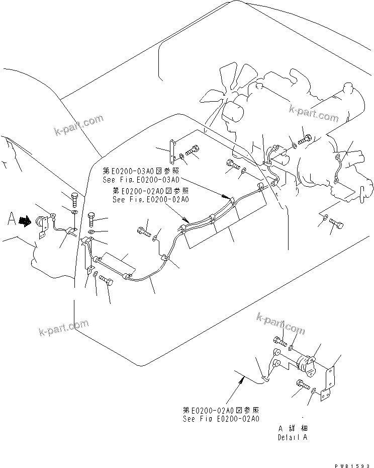 Komatsu parts book diagram for PC300-6 S/N 30001-UP: WIRING (STARTING HARNESS)(#30001-32999)
