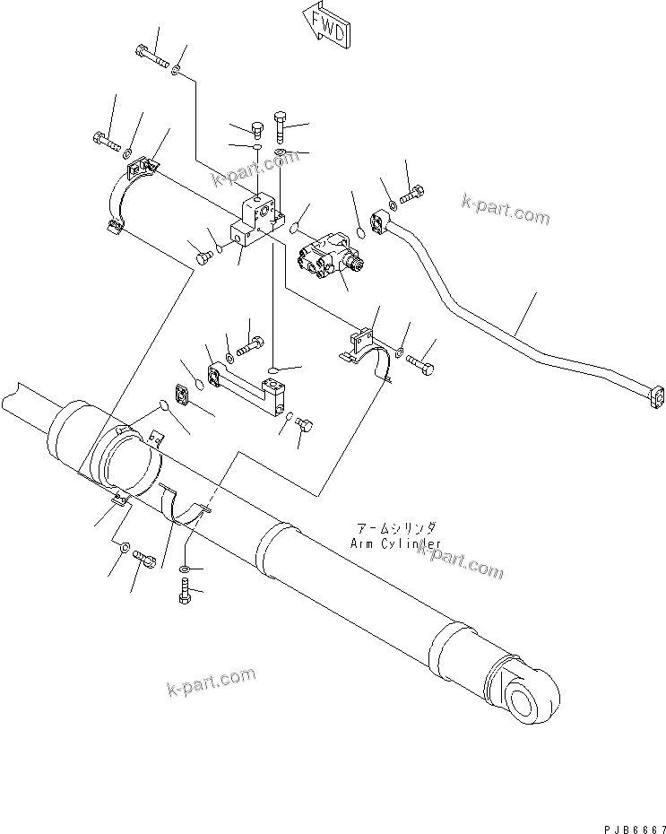 Komatsu parts book diagram for PC300-6 S/N 30001-UP: DRIFT PRIVENTIVE (BOOM AND ARM) (LOCK VALVE)(#30638-)