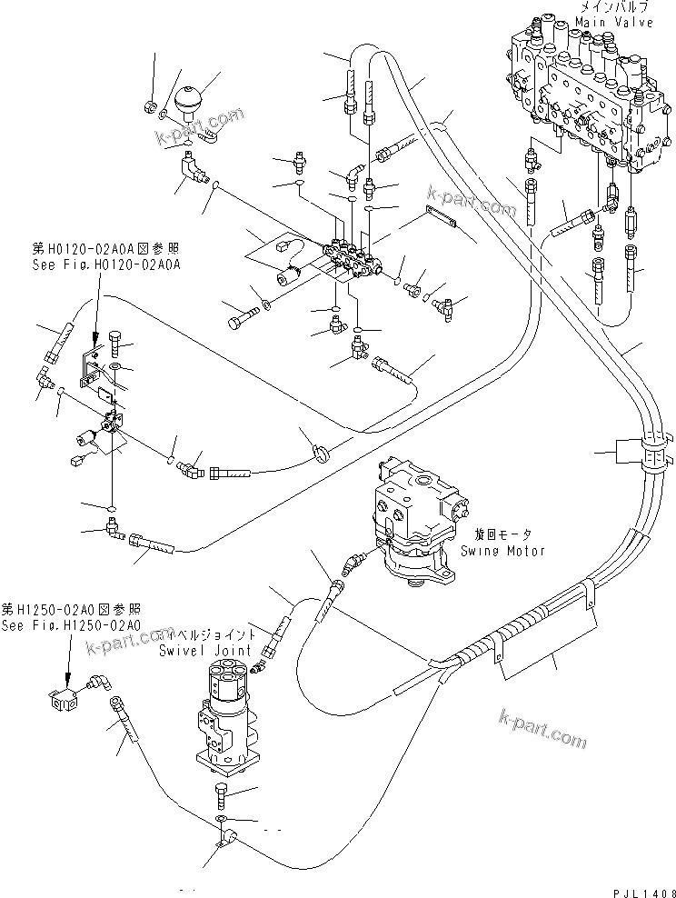 Komatsu parts book diagram for PC300-6 S/N 30001-UP: SOLENOID VALVE (WITH BOOM BURST VALVE)(#33466-)