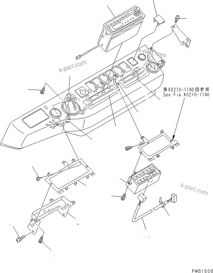 Komatsu parts book diagram for PC300-6 S/N 30001-UP: OPERATOR'S CAB (PANEL) (HARNESS) (WITH AIR CONDITIONER AND RADIO)(#30001-32999)