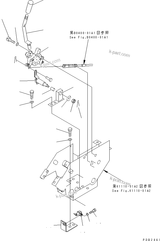 Komatsu parts book diagram for PC300-6 S/N 30001-UP: FLOOR (PPC TRAVEL LINE)(#30638-32999)