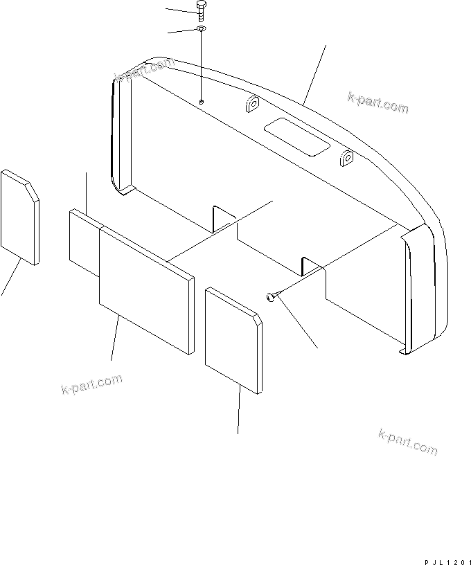 Komatsu parts book diagram for PC300-6 S/N 30001-UP: COUNTERWEIGHT (6320KG)(#33466-)