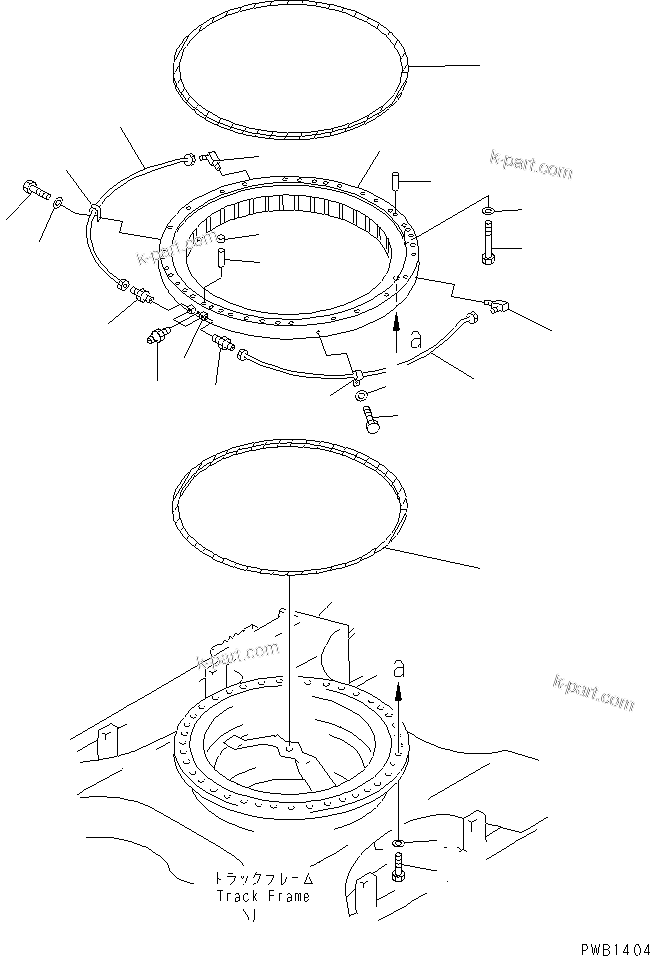 Komatsu parts book diagram for PC300-6 S/N 30001-UP: SWING CIRCLE(#30001-33465)