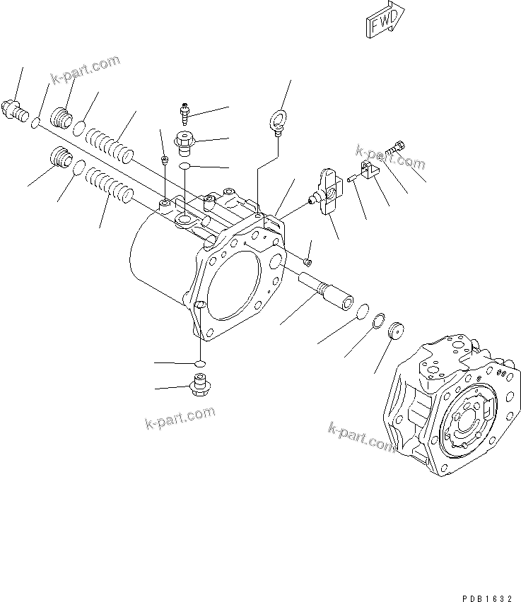 Komatsu parts book diagram for PC300-6 S/N 30001-UP: MAIN PUMP (5/9)(#30001-32999)