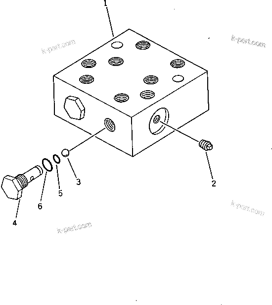 Komatsu parts book diagram for PC300LC-3 S/N 12001-UP: CHECK VALVE ? L.H.