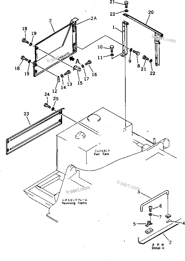 Komatsu parts book diagram for PC300LC-3 S/N 12001-UP: MACHINERY COMPARTMENT (4/5) (WITH VANDALISM)