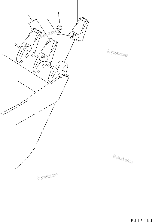 Komatsu parts book diagram for PC300LC-3 S/N 12001-UP: LONG LIFE TOOTH (VERTICAL PIN TYPE)