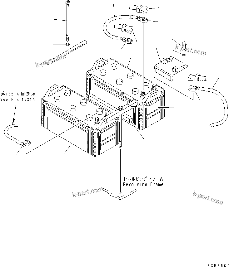 Komatsu parts book diagram for PC300LC-5K S/N K20001-UP: BATTERY (COLD TERRAIN SPEC.) (EC SAFETY REGULATION)(#K20407-)
