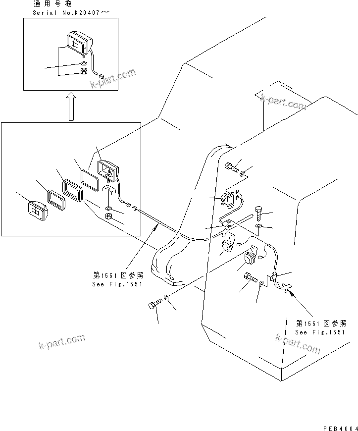 Komatsu parts book diagram for PC300LC-5K S/N K20001-UP: ELECTRICAL SYSTEM (RELATED PARTS)