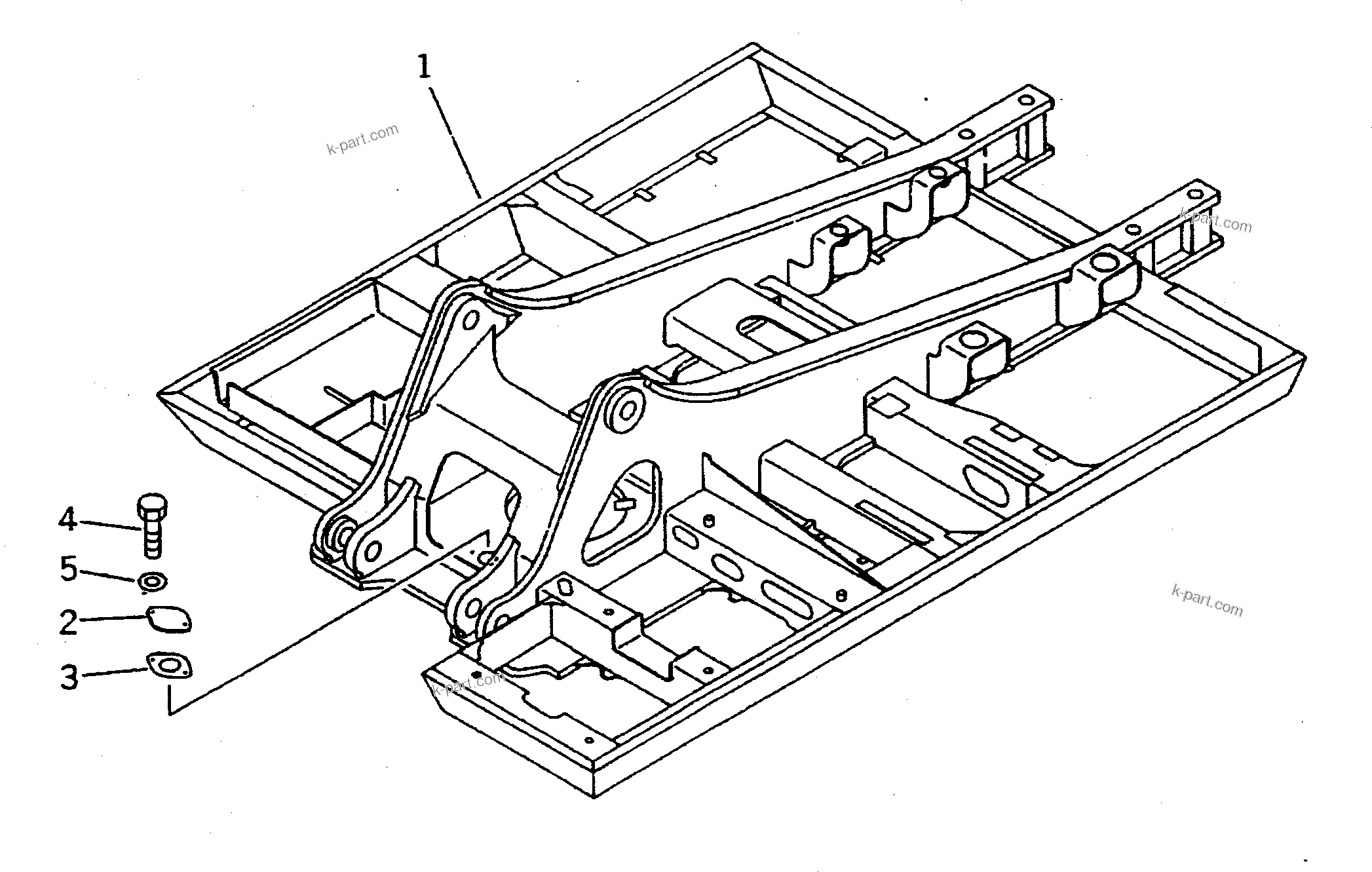 Komatsu parts book diagram for PC300LC-5K S/N K20001-UP: REVOLVING FRAME(#K20001-K20406)
