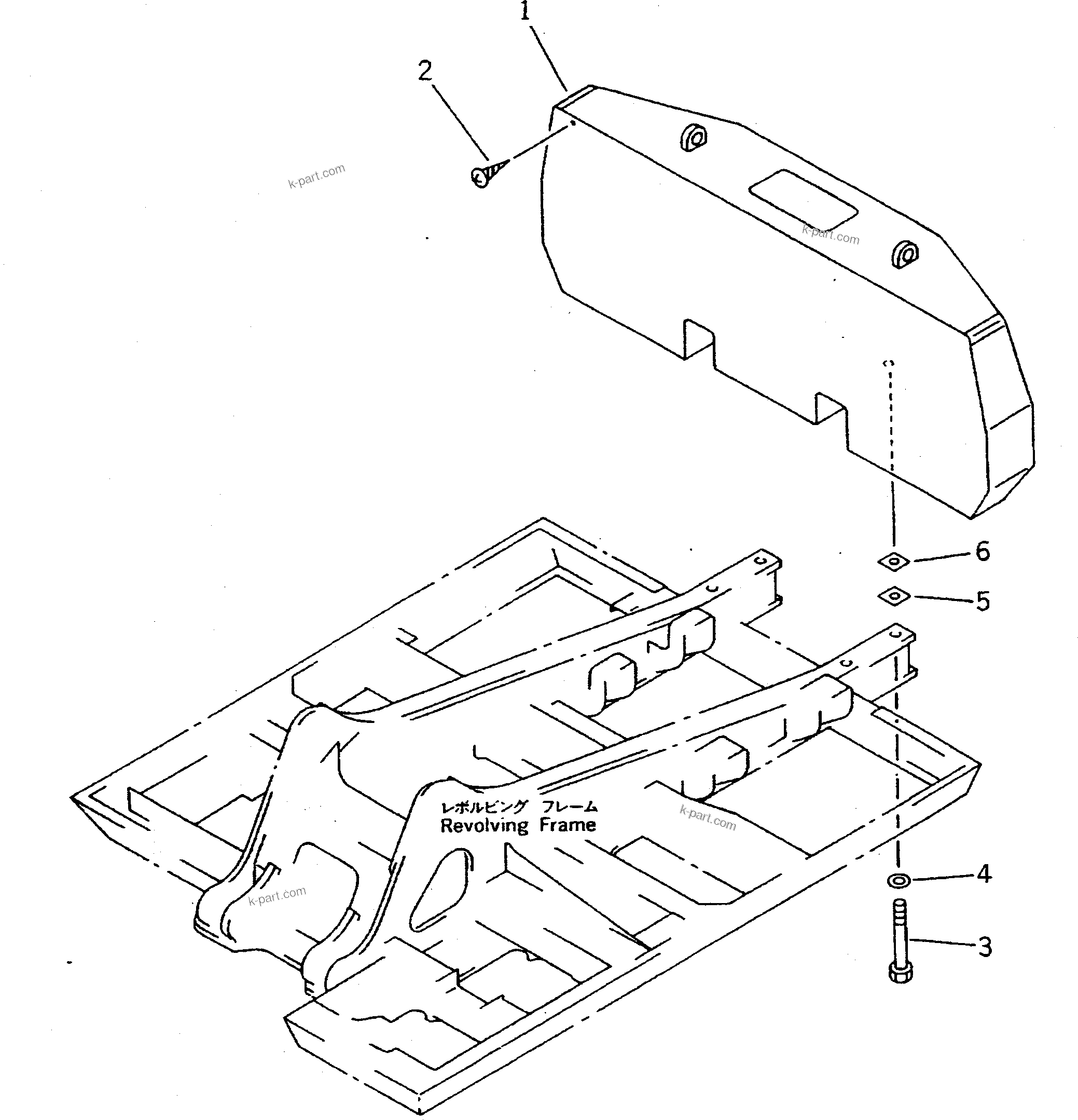 Komatsu parts book diagram for PC300LC-5K S/N K20001-UP: COUNTER WEIGHT (SCANDINAVIAN SPEC.) (TBG SPEC.)