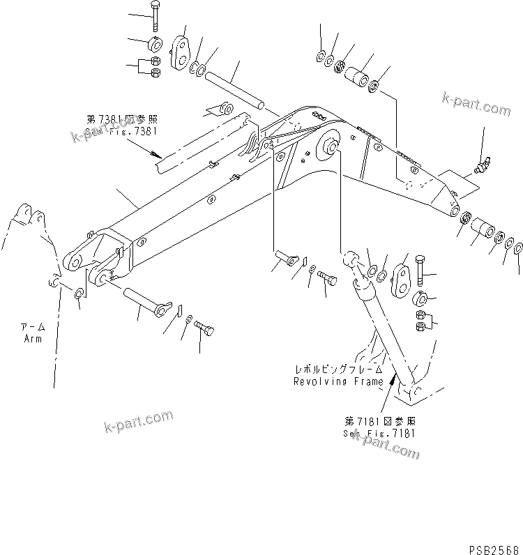 Komatsu parts book diagram for PC300LC-5K S/N K20001-UP: BOOM (FOR ADDITIONAL PIPING) (EC SAFETY REGULATION)(#K20407-)