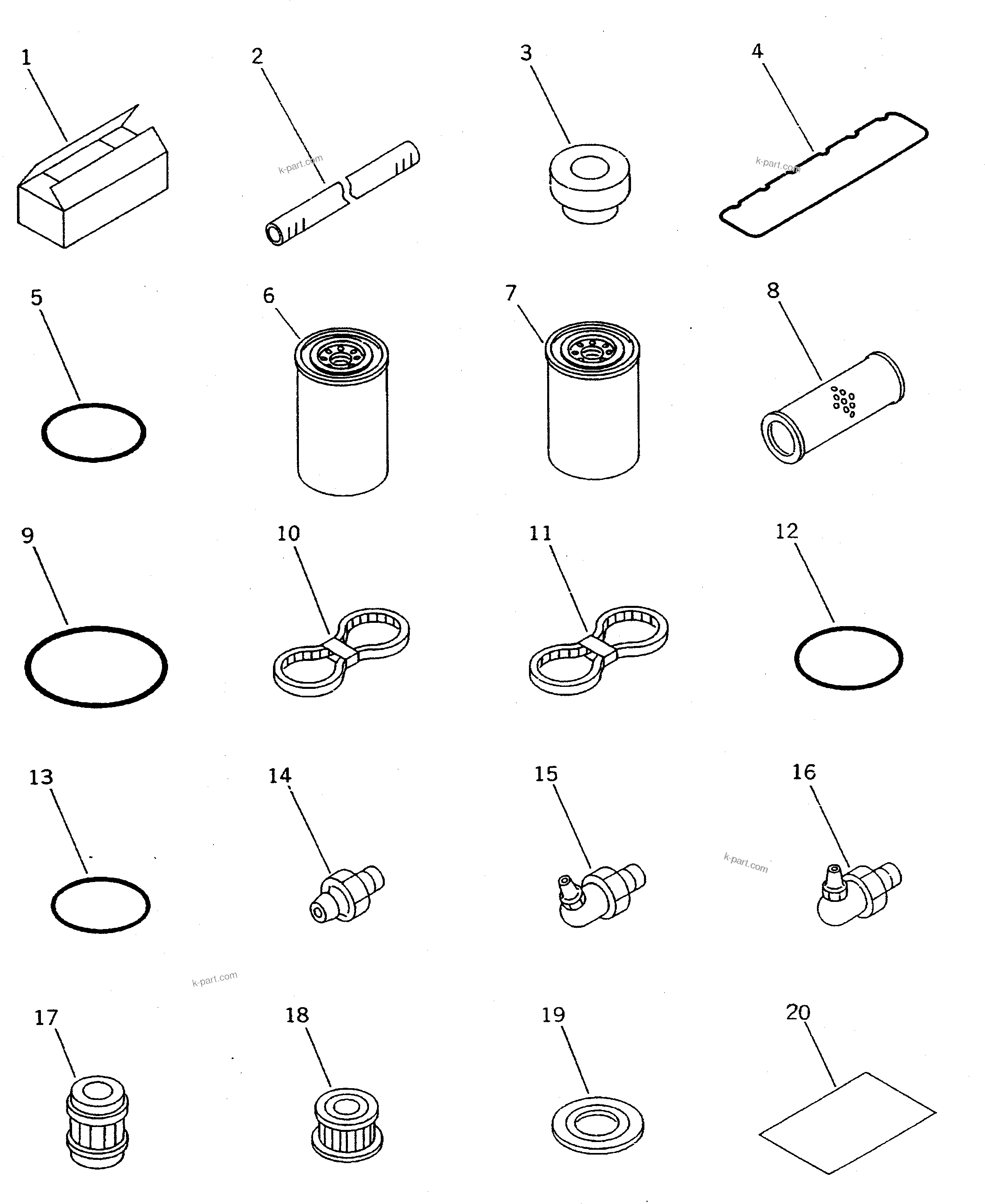 Komatsu parts book diagram for PC300LC-5K S/N K20001-UP: SPARE PARTS