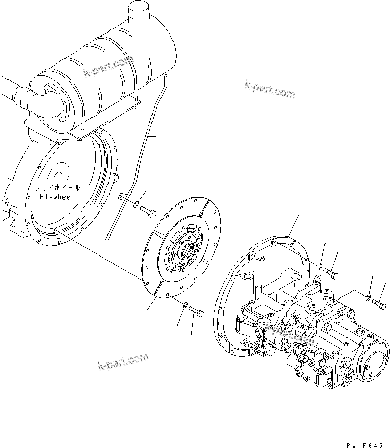 Komatsu parts book diagram for PC350-6 S/N 10001-UP: DUMPER ? PUMP AND TUBE(#12791-)