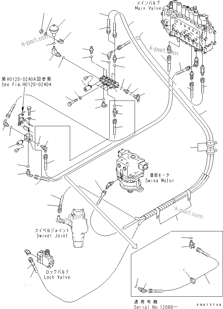 Komatsu parts book diagram for PC350-6 S/N 10001-UP: SOLENOID VALVE(#12001-12283)