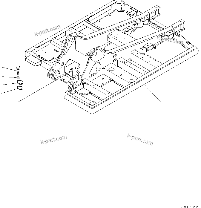 Komatsu parts book diagram for PC350-6 S/N 10001-UP: REVOLVING FRAME(#12284-)