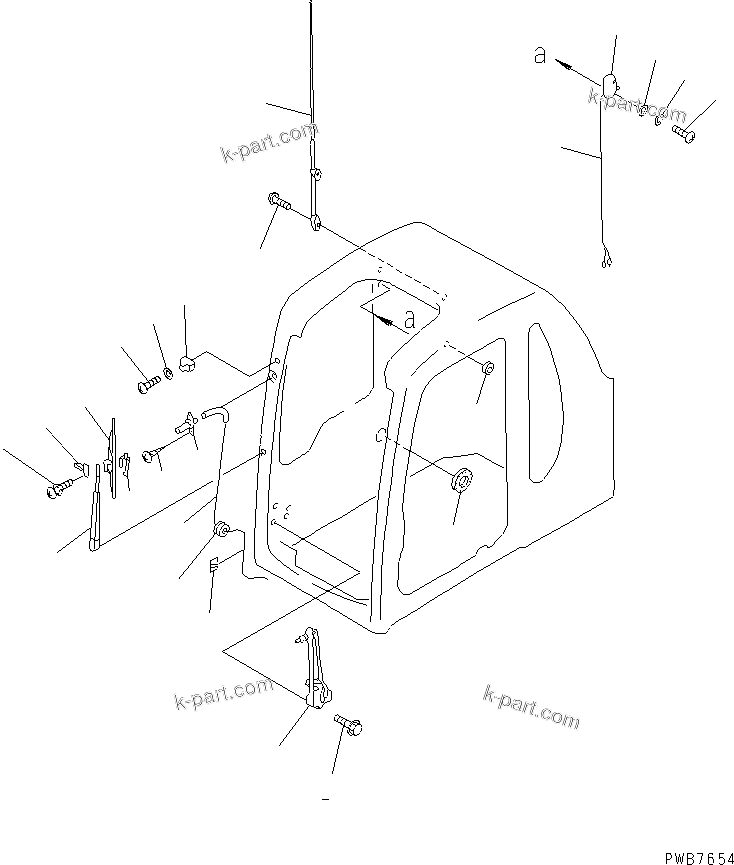 Komatsu parts book diagram for PC350-6 S/N 10001-UP: OPERATOR'S CAB (ELECTRICAL)(#12001-)