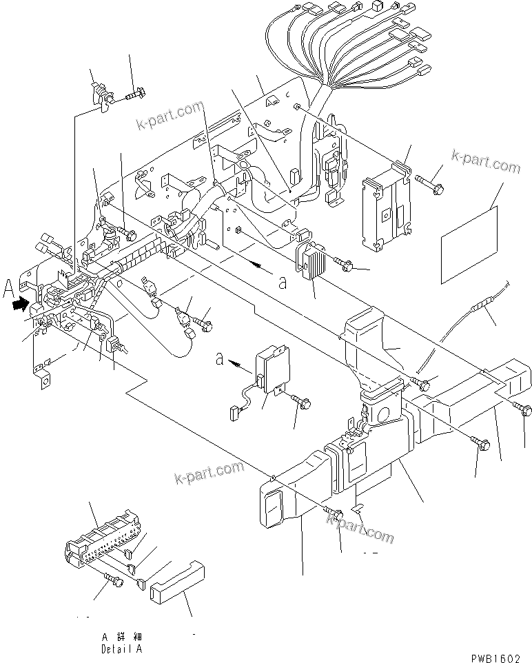 Komatsu parts book diagram for PC350-6 S/N 10001-UP: OPERATOR'S CAB (BASE) (WORK LEVER WITH PPC VALVE)(#10001-11999)