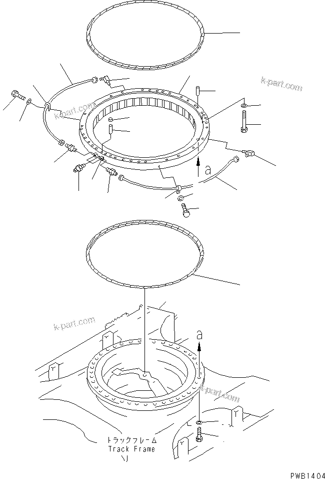 Komatsu parts book diagram for PC350-6 S/N 10001-UP: SWING CIRCLE(#10001-12283)