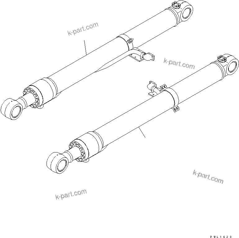 Komatsu parts book diagram for PC350-6 S/N 10001-UP: BOOM CYLINDER (BURST VALVE)(#12434-)