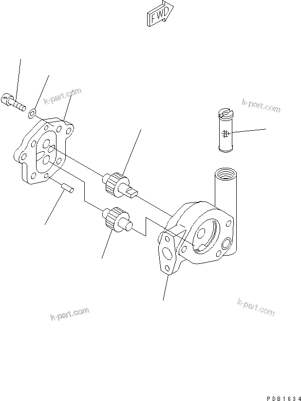 Komatsu parts book diagram for PC350-6 S/N 10001-UP: MAIN PUMP (7/9)(#10001-11999)