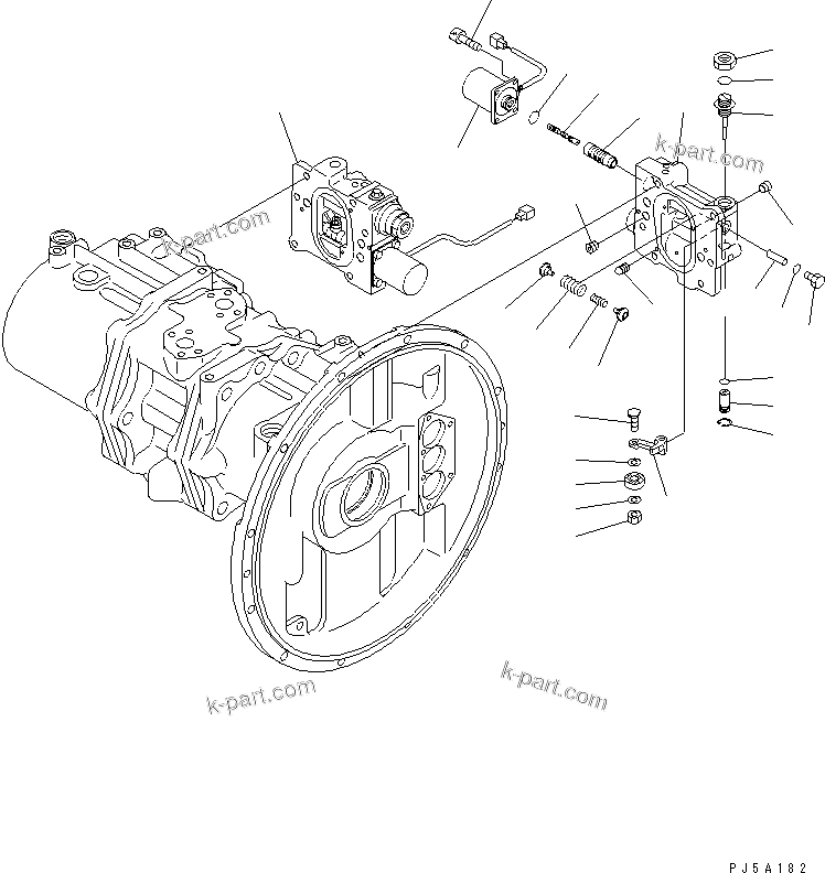 Komatsu parts book diagram for PC350-6 S/N 10001-UP: MAIN PUMP (8/10)(#12001-)